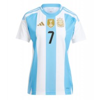 Zenski Nogometni Dres Argentina Rodrigo De Paul #7 Domaci Copa America 2024 Kratak Rukav